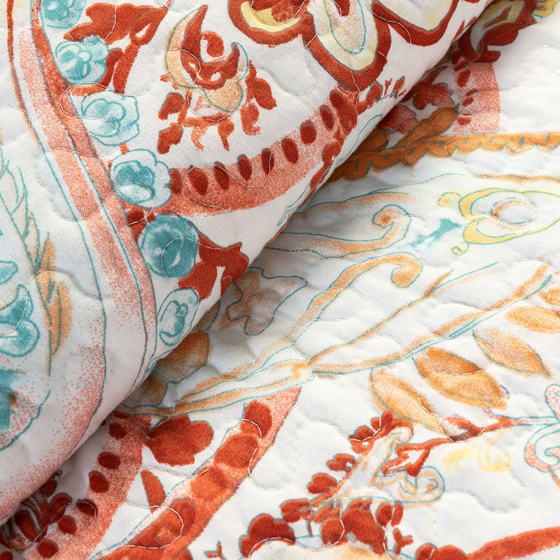 No Paisley Quilt, Twin Quilt + 1 Sham, Spice