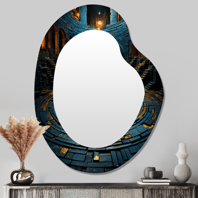 Moryrton pierre antique Maya Labyrinth II - labyrinthe miroir de forme unique