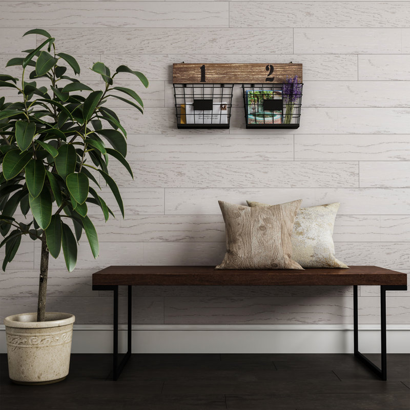 Rangement mural double suspendu avec paniers muraux Moncrief