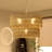 4 - Light Bohemian Natural Rattan Hand - woven 2 - Tier Drum Chandelier