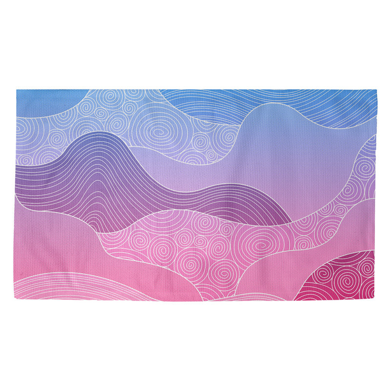 Tapis bleu/rose zone Avicia, Rectangle 2 pi x 3 pi 4 po