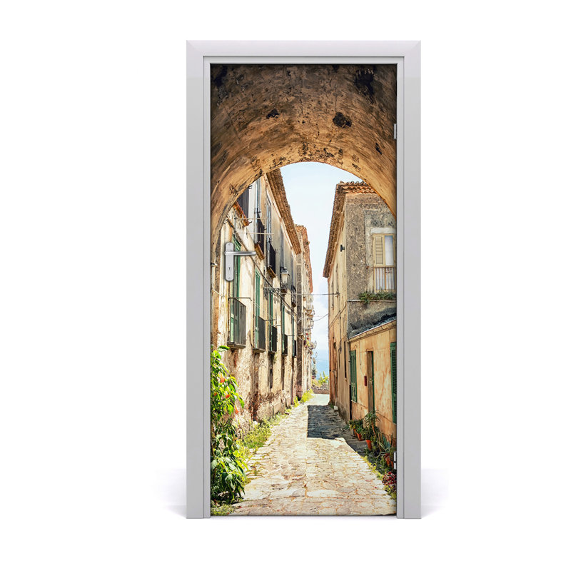 On Italian Streets Door Decal