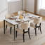 Ensemble de 2 chaises de salle à manger rembourrées en bois d'hévéa revêtues de tissu beige