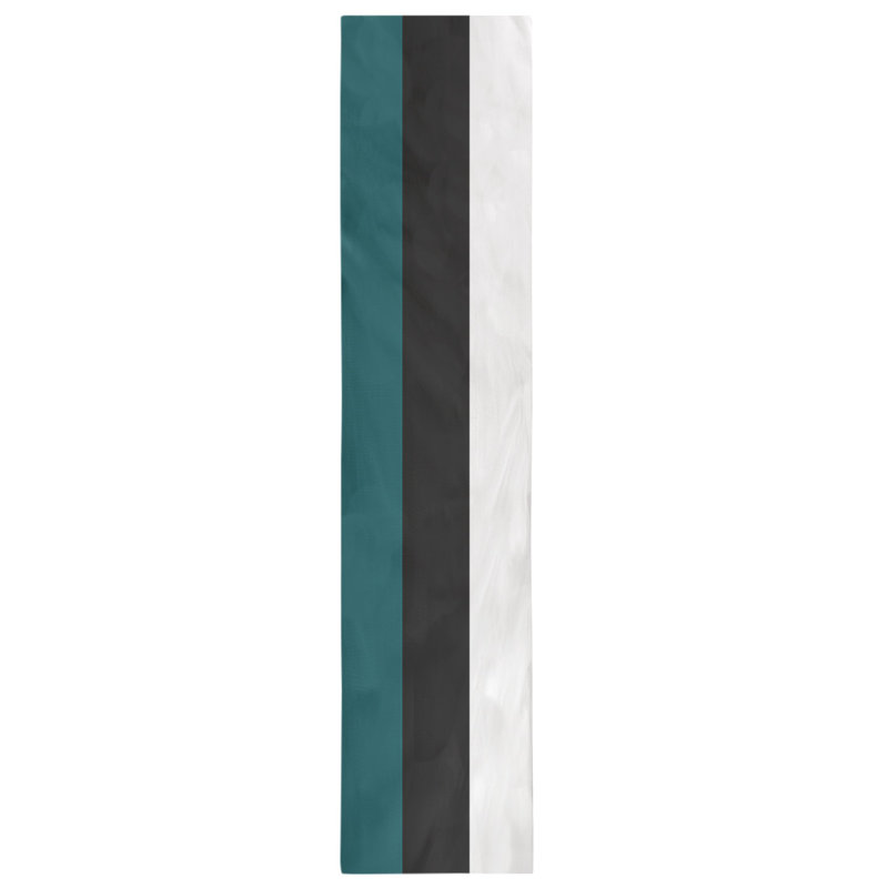 New Orleans Football Stripes Table Runner, 72" x 16", Cotton Blend, Philadelphia Throwback Football Dark Green/Black