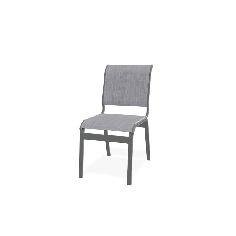 Chaise d'appoint de salle à manger Hiraku, Graphite texturé, Bijou