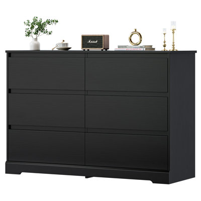 Commode double moderne 6 tiroirs l 47,2 po