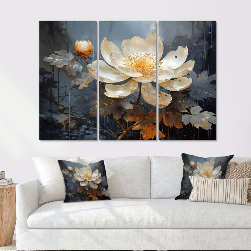 Ensemble de salon Golden Lotus Tranquility I - Lotus, H 40 po x l 60 po x P 1 po