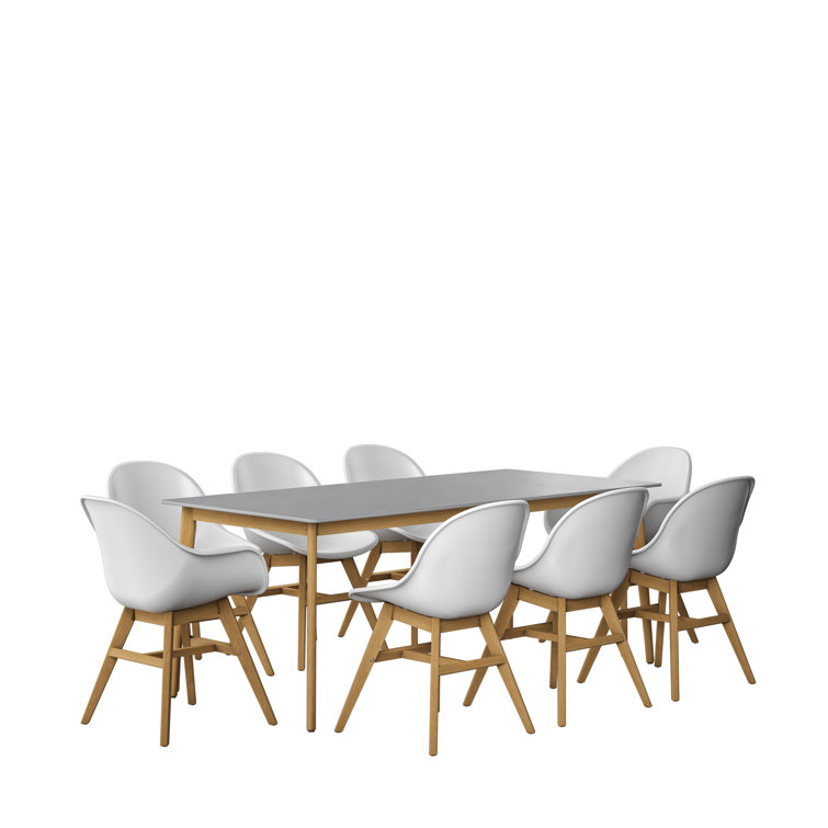 Anautica 74.8'' Rectangular 8 - Person Outdoor Dining Set