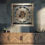 THE GEARS CLOCK Wall Clock with Real Moving Gears LU-LI_ 32 in Square BRONZE-ANTIQUE