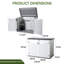 4.5 Ft. W X 2.5 Ft. D  35 Cu.ft  Resin Horizontal  Waterproof Garbage Shed