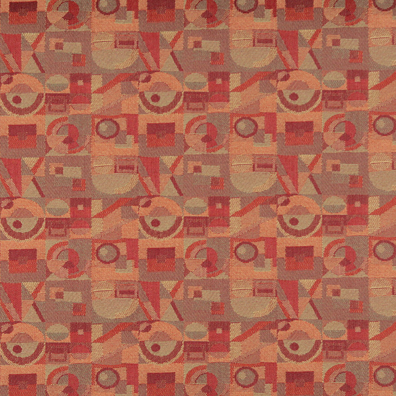 Tissu géométrique, Rouge