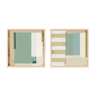 City Scape Aqua 2-Piece Print Set