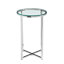 Leverette Glass Top Cross Legs End Table-35615126