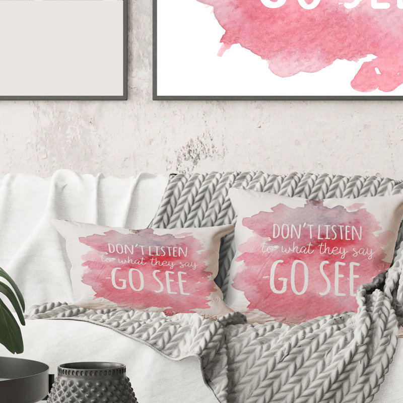 Coussin décoratif rectangulaire, Don't Don't Keep To What Ils Say Go See