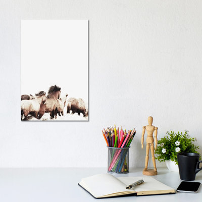 Wild And Free Horses Of Iceland II by Monika Strigel - Wrapped Canvas Painting