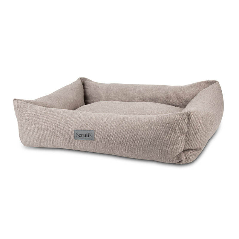 Scruffs Seattle - Luxury Dog & Cat Bed , Stone Grey, 25cm H x 90cm W x 70cm D