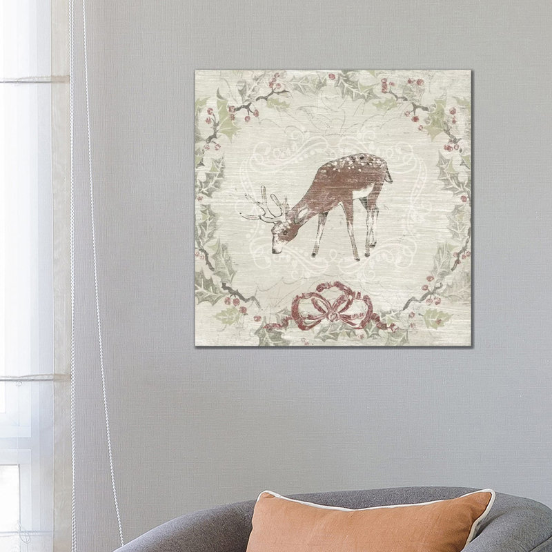 Cabin Christmas VI by June Erica Vess - Wrapped Canvas Gallery-Wrapped Canvas Giclée, 66.04 cm H x 66.04 cm W