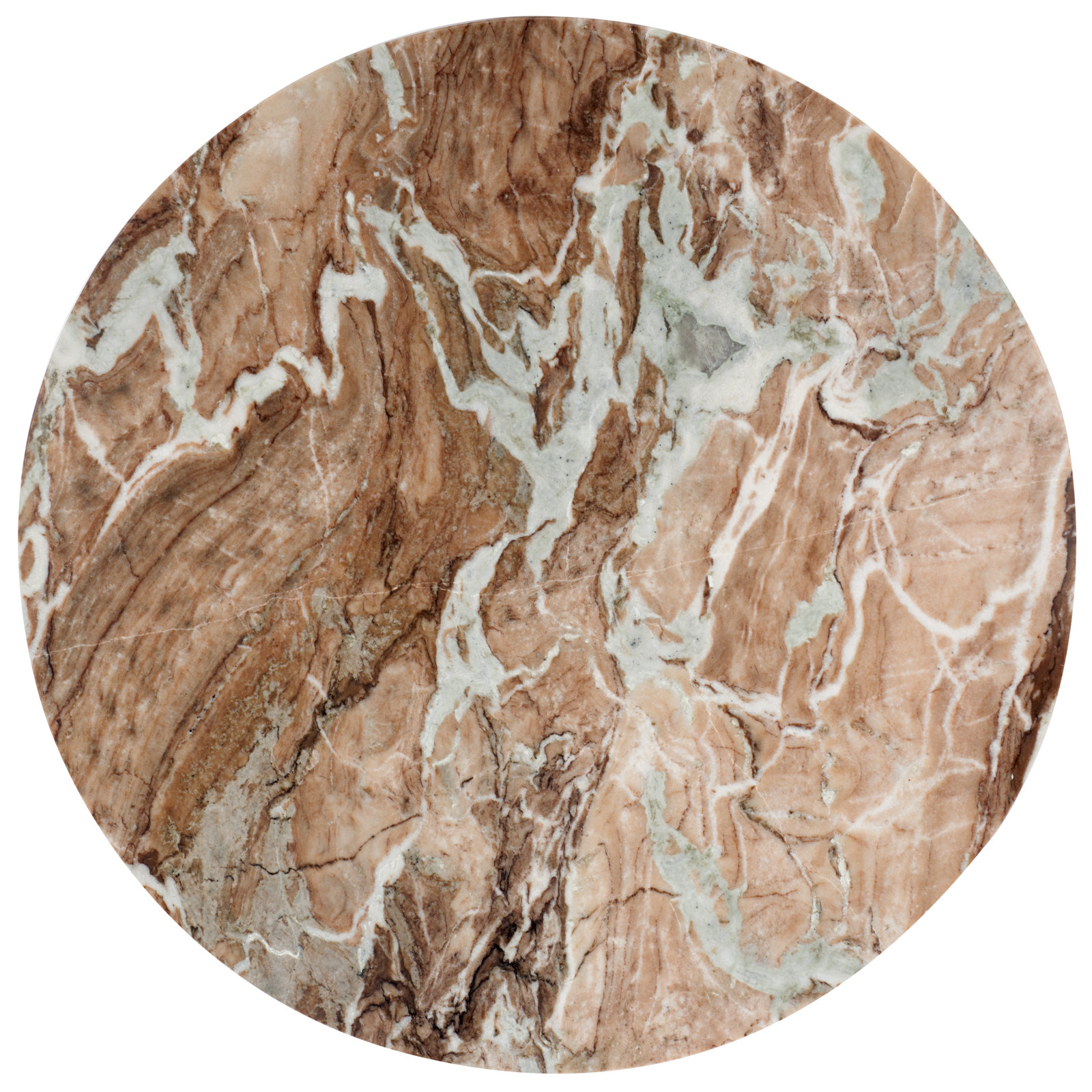 Izel Single Coffee Table, Brown/White