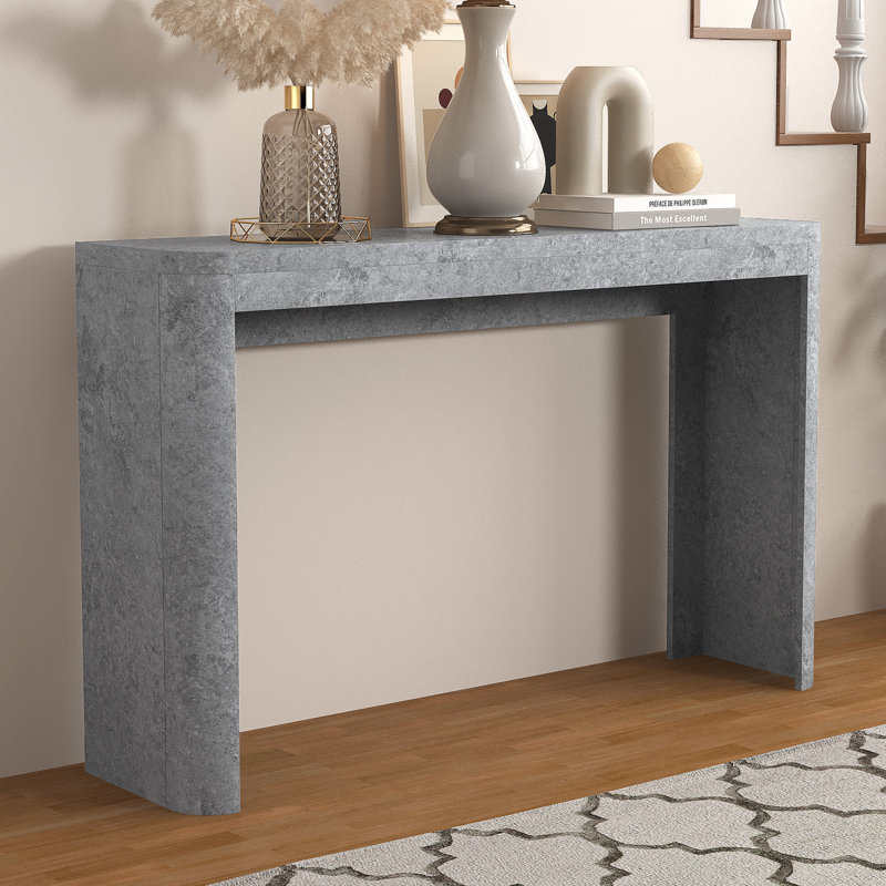 Caomhan Modern Rectangular 47.2" Wide Console Table, Gray