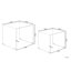 Bayville Glass Top Sled Nesting Tables