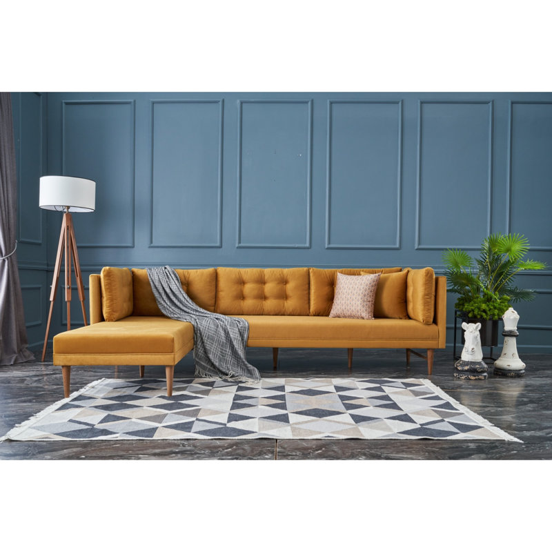 Canapé modulaire Edony, Polyester 100 % doré