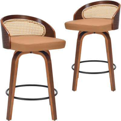Tabouret de bar et de comptoir pivotant en similicuir