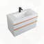Meuble-lavabo mural moderne avec lavabo en acrylique intégré et tiroirs-109920768-109920769