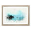 Boat in Hallstatt Austria in Abstract - Picture Frame Graphic Art Print-55679467-55679468