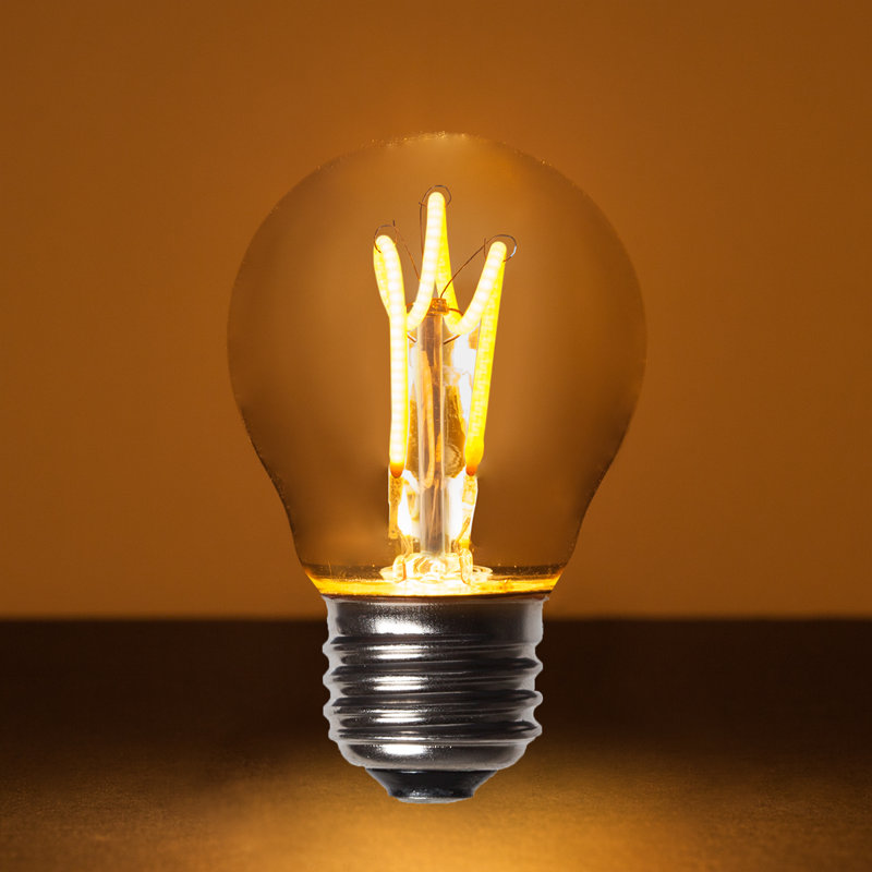 40 Watt Equivalent E26 Dimmable Edison Globe Light Bulb Amber