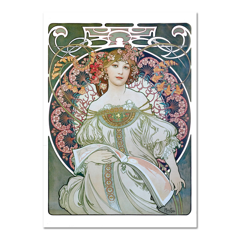 Devaneio by Alphonse Mucha - Rectangle Print, 100cm H x 70cm W