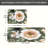 Minimalist Plain Flower Print, 2 Pcs Non Slip Kitchen Mats