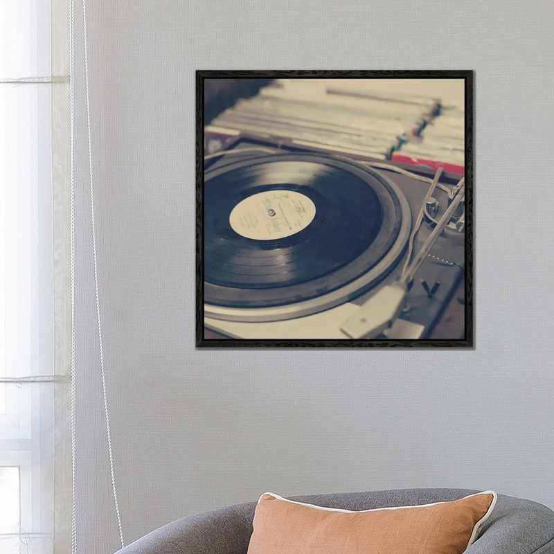 Retro Retro II by Caroline Mint - Print on Canvas, Classic Brown Wood Framed, 66.04 cm H x 66.04 cm W