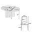 Ensemble de table de salle à manger Premium Premium en bois massif avec plateau extensible et chaises rembourrées-1599434885