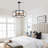 6 Light Dimmable Black Modern Chandelier