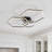 Vitolds 3-Light 40.2" LED Flush Mount Unique with Remote Control