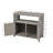 Wooden Patio Bar Table Set With Storage, Buffet Cabinet Sideboard For Outdoor And Indoor