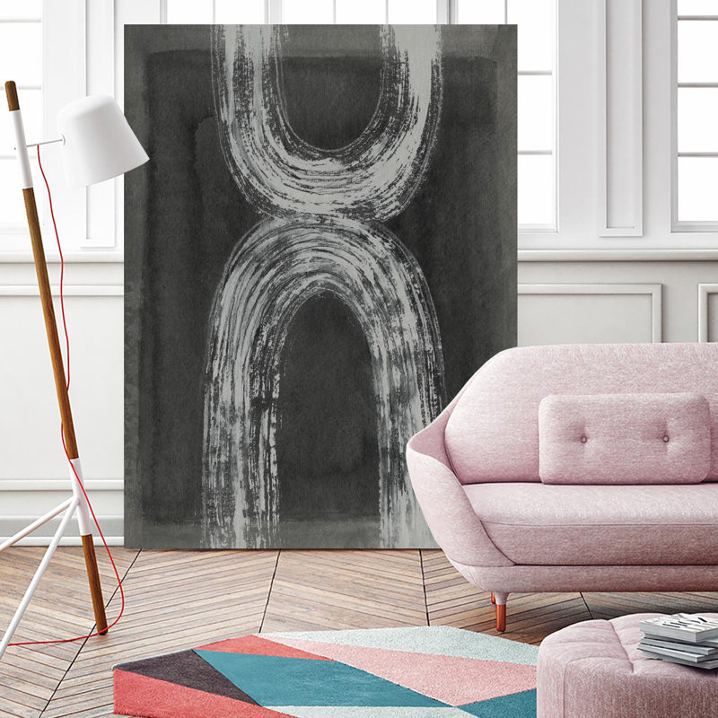 «Grey Linear Path Iv», reproduction d'art sur toile géante 72 po x 54 po