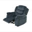 Design classique, tissu moelleux gris acier, fauteuil inclinable oscillant
