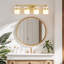 Luminaire de salle de bain 4 lumières à intensité variable dorée