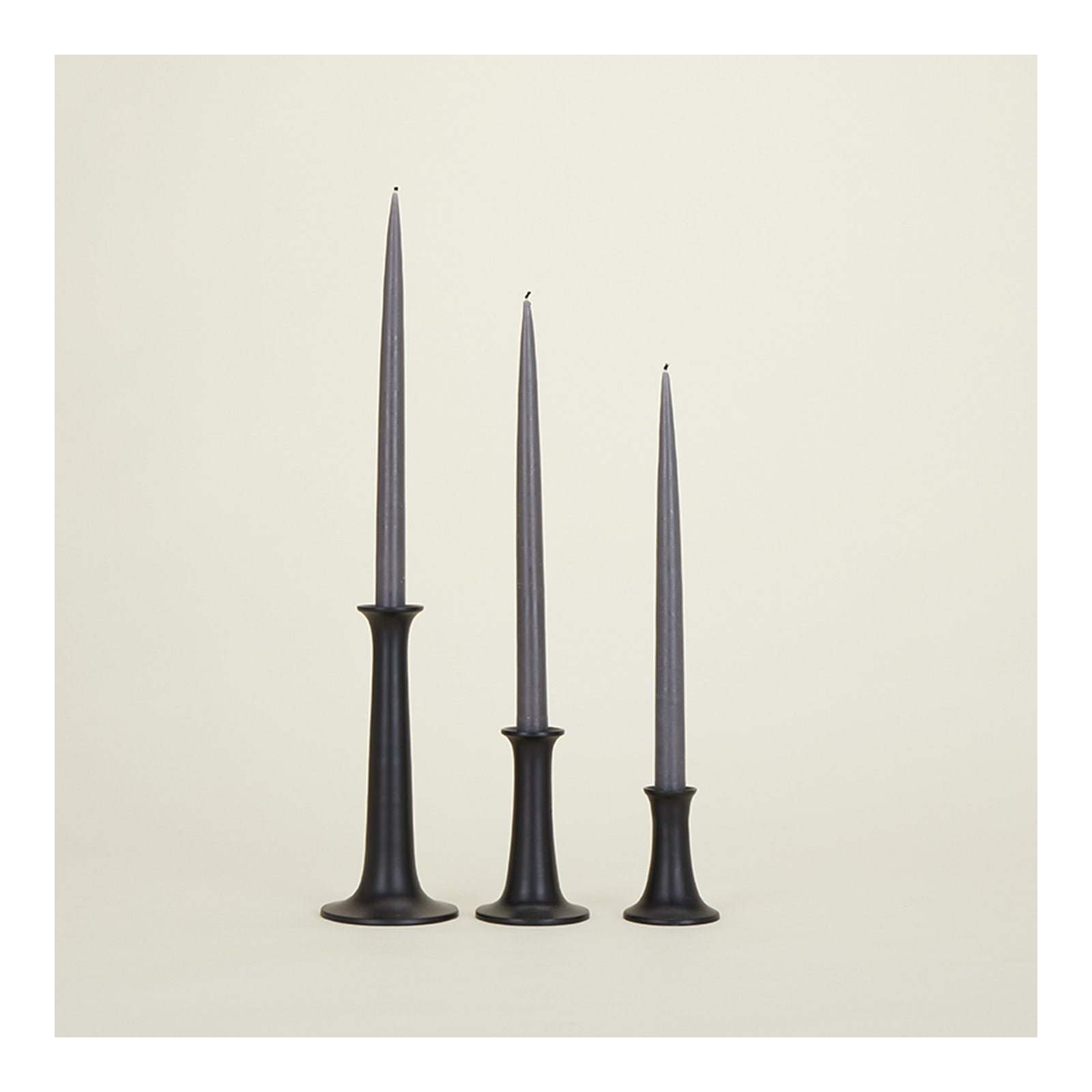Aluminum Tabletop Candlestick, 5.5" H x 3.5" W x 3.5" D, Black