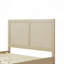 Lit, lit plateforme en bois massif avec rotin