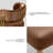 VBANPA Modern Dining Chairs Set Of 2, Mid-Century Upholstered Leather Dining Chairs With Thick High-Resilience Foam Cushion For Maximum Comfort, Walnut Wood Veneer & Gold Metal Legs, Dining Chairs With Anti-Slip Pads For Kitchen And Dining Room-527808440-527808441