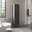 Armoire à linge H 70,8 po, avec 1 porte et 4 tablettes, gris mat