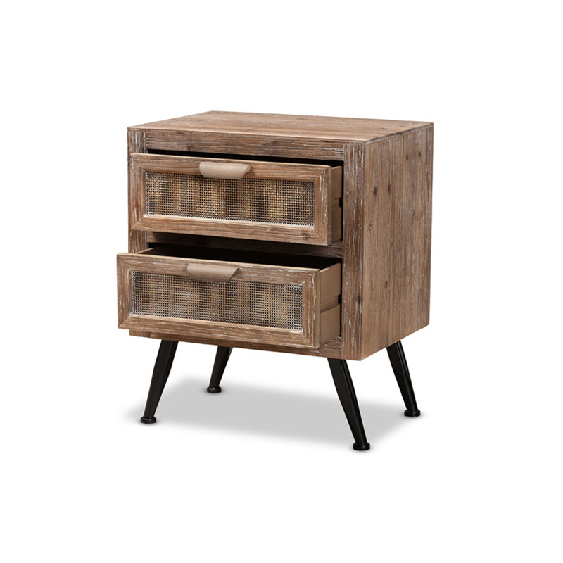 Table de chevet 2 tiroirs Dunneback