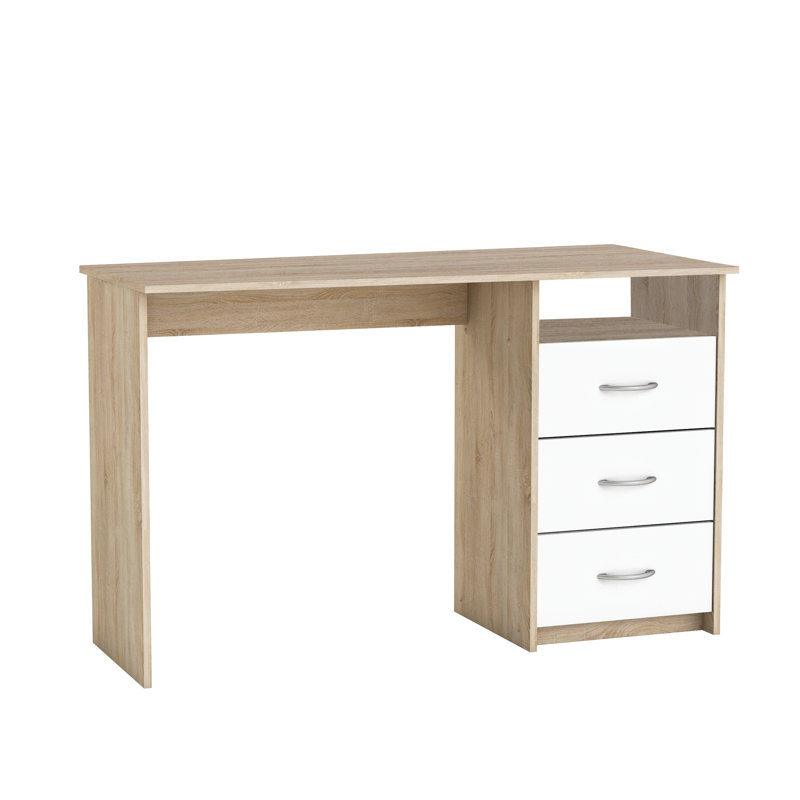Stemen Writing Desk, Sonoma oak (textured)/White