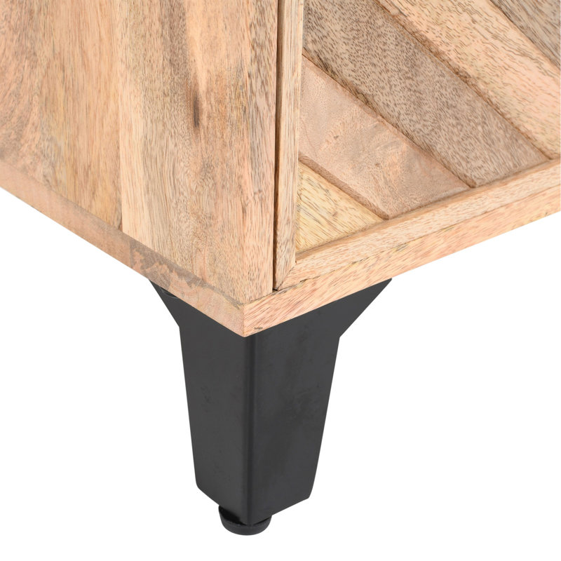 Table de chevet en bois massif, Natural