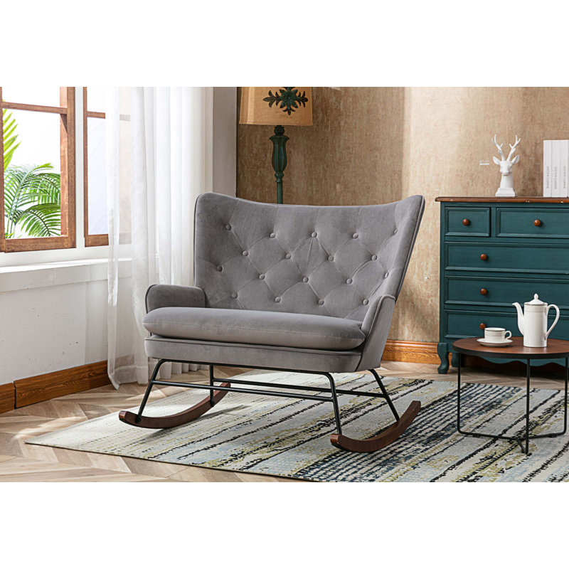 Koekoek Solid Wood Rocking Chair, Gray