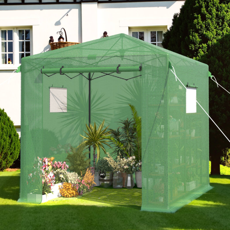 6 ft. W x 8 ft. D Pop Up Green House for Outdoors, Portable Greenhouses, Walk-in Greenhouses, Popup Greenhouse Kit, Easy Set Up