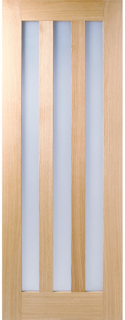 Utah 3L Clear Glazed Unfinished Oak Internal Door