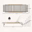 Ensemble de 2 chaises longues d'extérieur en aluminium avec siège en filet respirant Hargrove